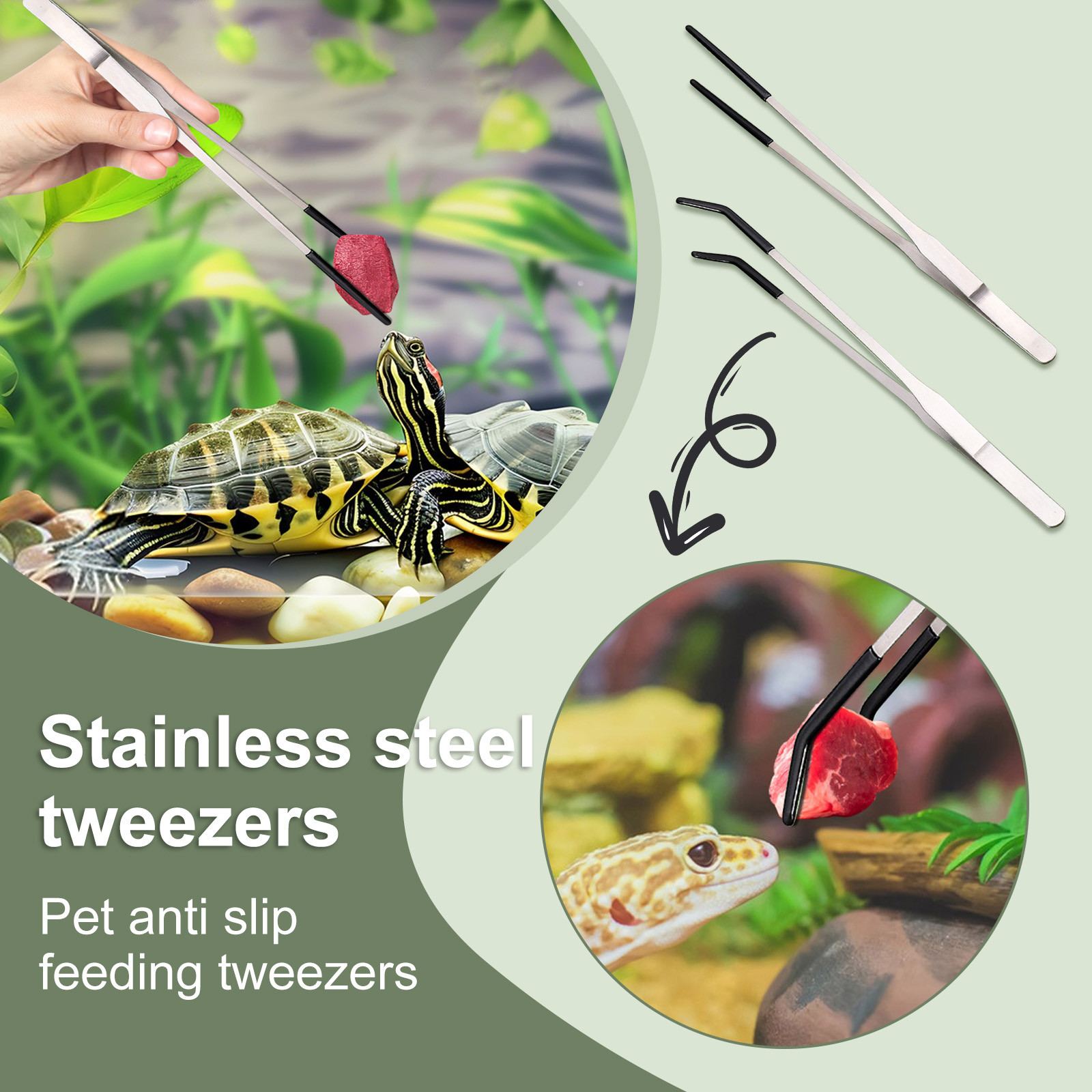 Stainless Steel Reptile Feedin - đánh giá và giá Feeding Tong Stainless